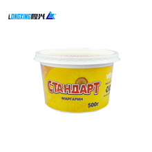 500g Printed Ice Cream Round Plastic Food Container with Printed Lid